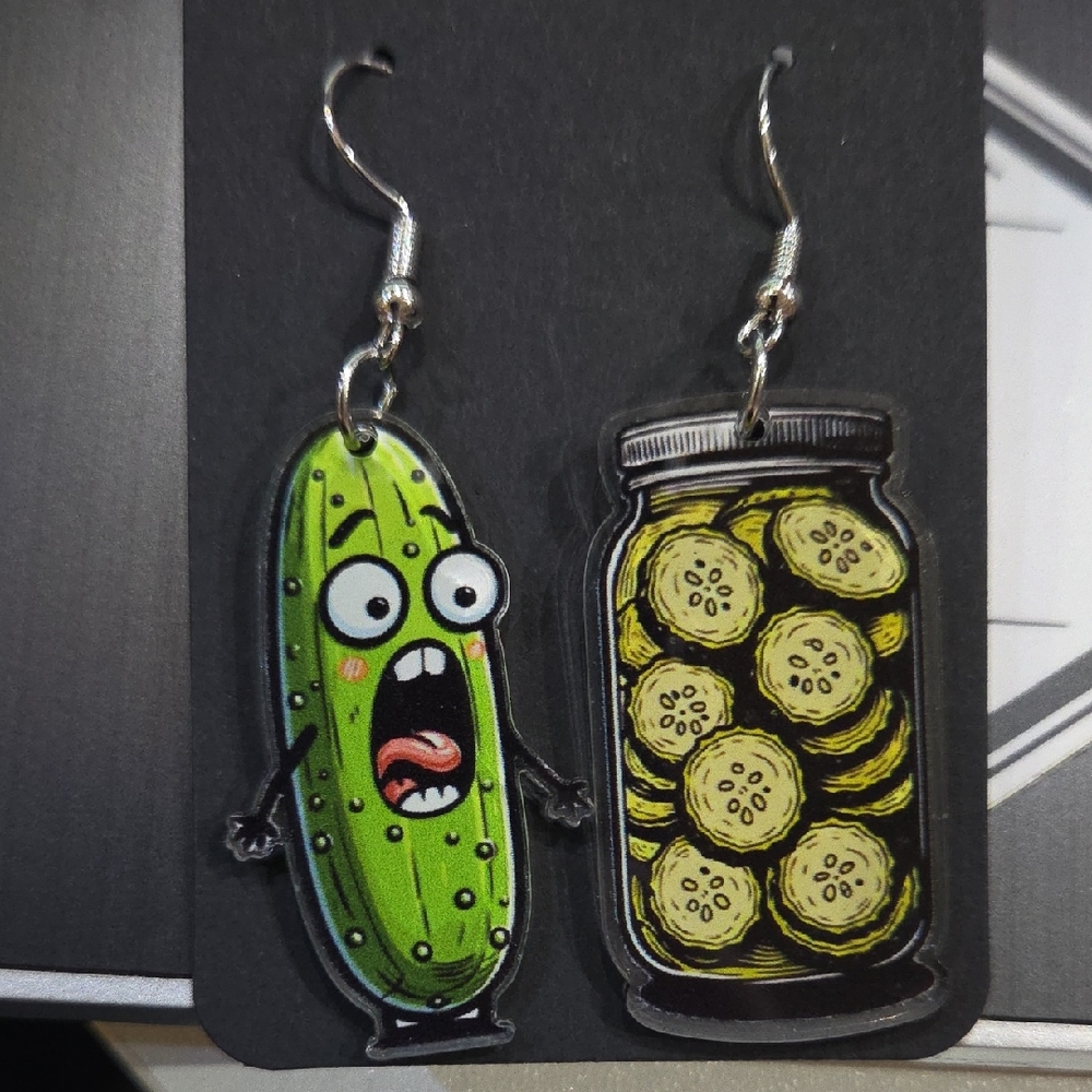 Pickle-Themed Novelty Earrings